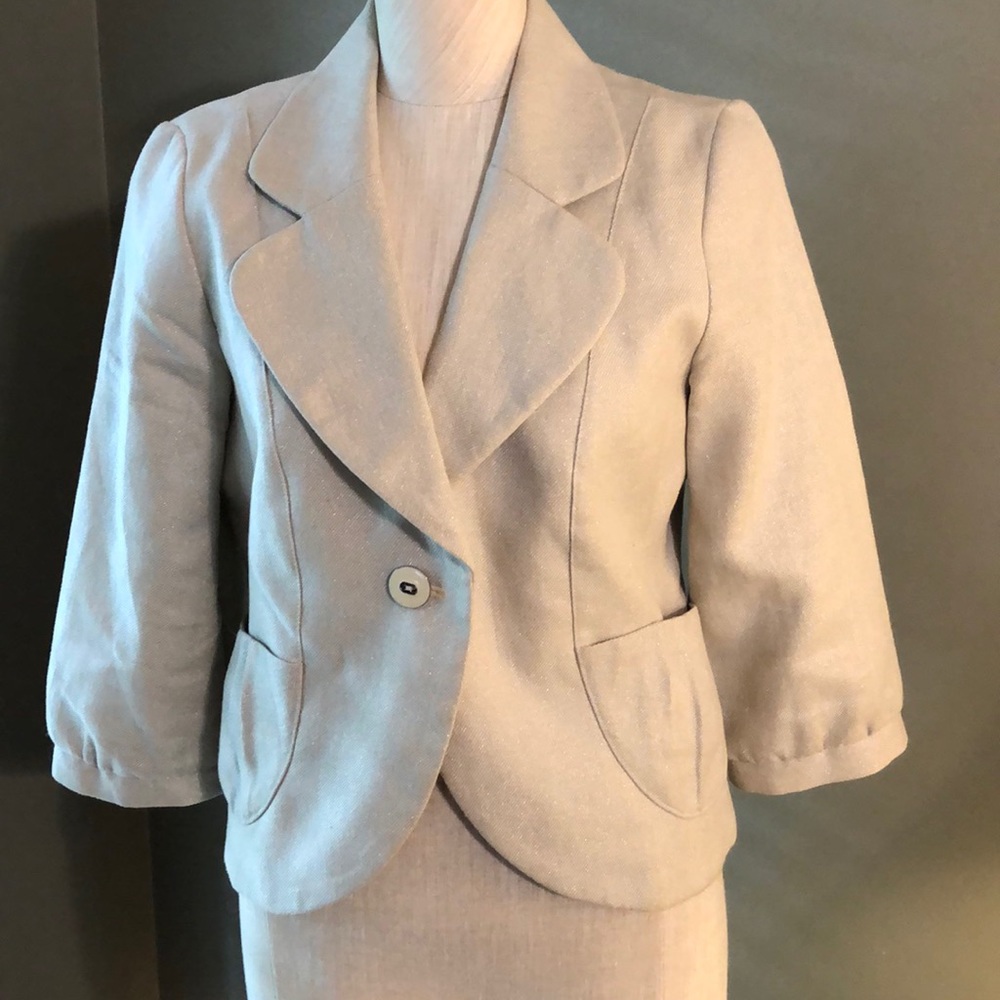 Ann Taylor LOFT Linen/Metallic jacket